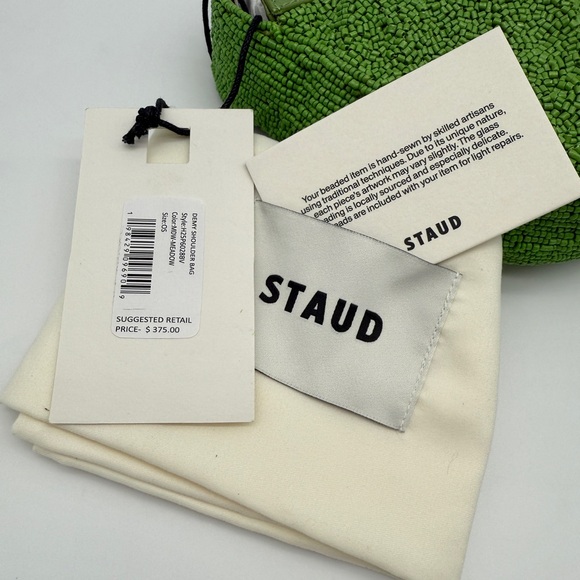 STAUD Demy Beaded Shoulder Bag Meadow Green - Picture 10 of 16